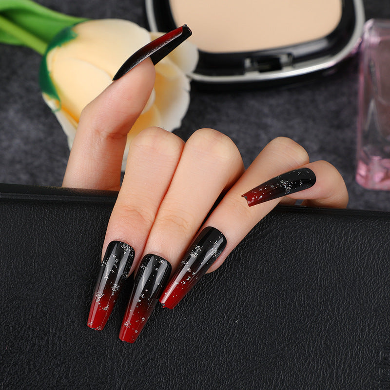Elegant artificial nails with gold accents Bowlift