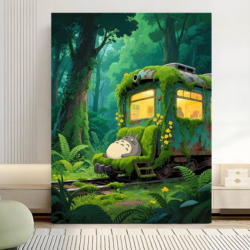 Enchanted Forest Scene Canvas Art Print Bowlift