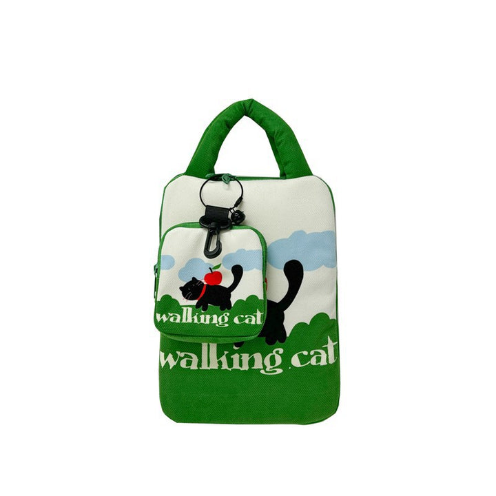 Laptop bag with creative cat pattern Bowlift