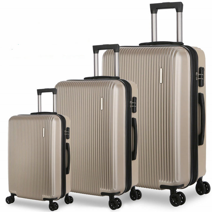 Unisex Three-Piece Expandable Hard Shell Luggage Set Bowlift