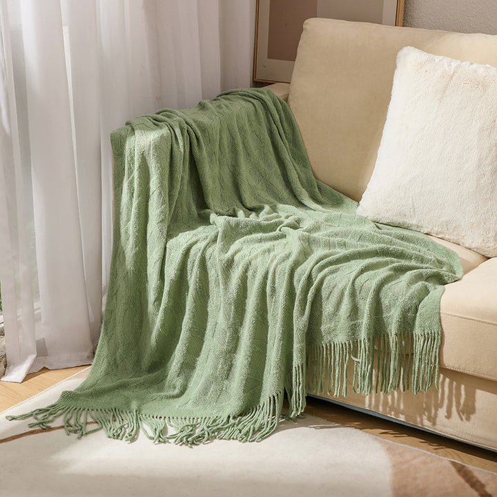 Cozy Knitted Throw Blanket