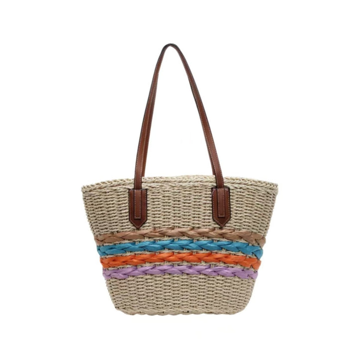 Shoulder bag made of braided material with colorful detail Bowlift