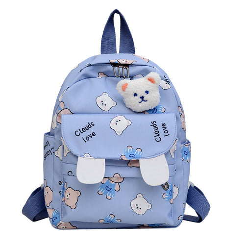 Cute Plush Bear-Themed Mini Backpack Bowlift