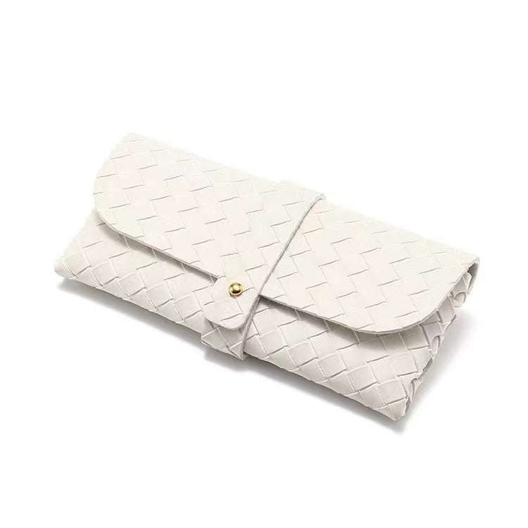 Woven Leather Clutch Bowlift