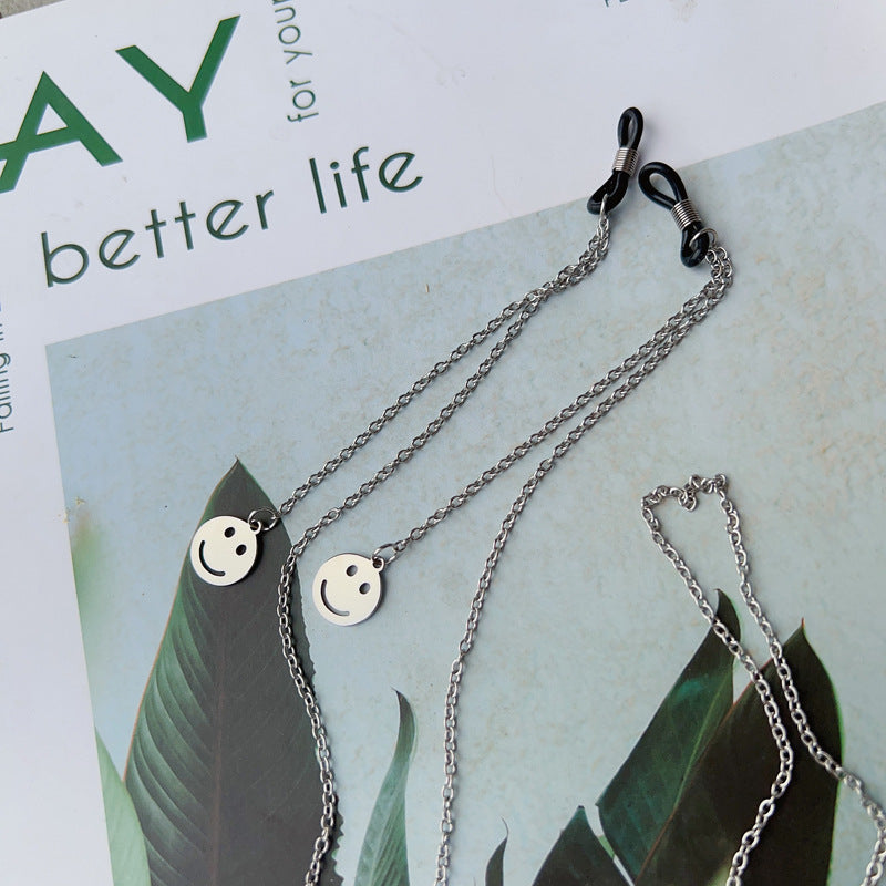 Chic Smiley Face Eyewear Chain Bowlift
