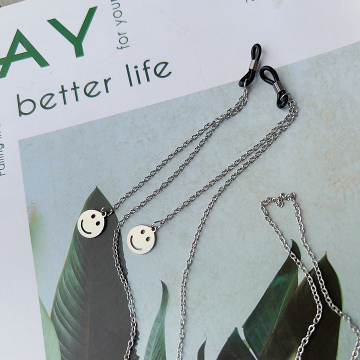 Chic Smiley Face Eyewear Chain Bowlift