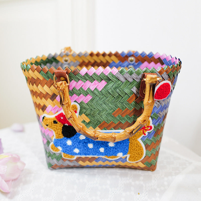 Handmade basket bag Bowlift