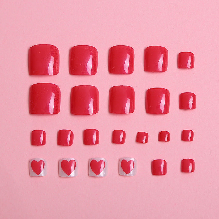 Floral Decorated Press-On Nail Set Bowlift
