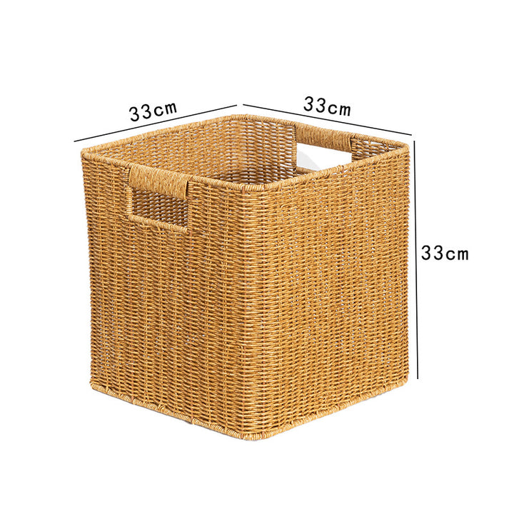 Women Rectangular Storage Basket Made of Woven Material Bowlift