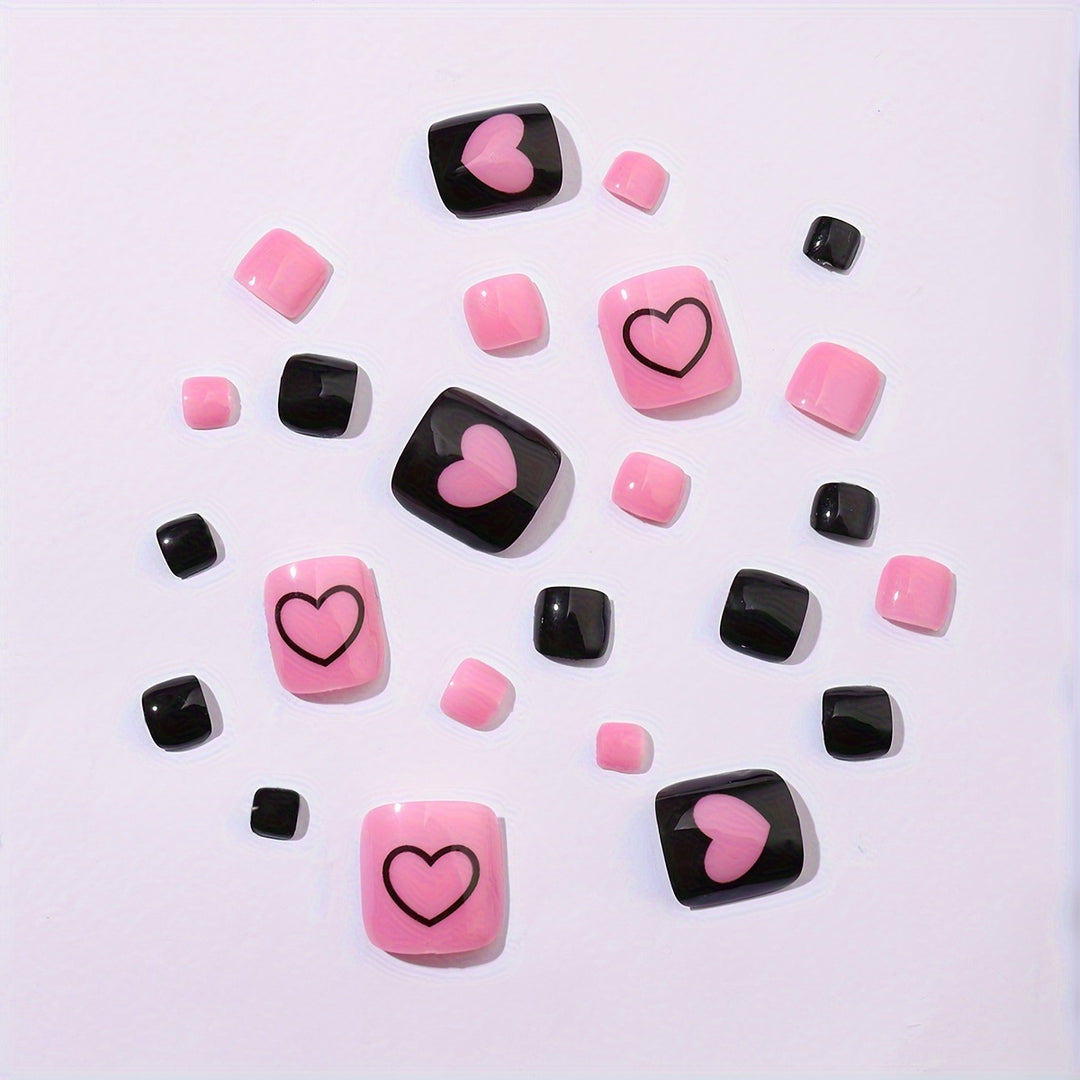 Creative Nail Art Set with Heart Patterns Bowlift