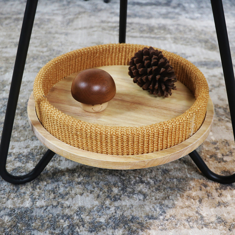 Decorative Round Woven Coffee Table Bowlift