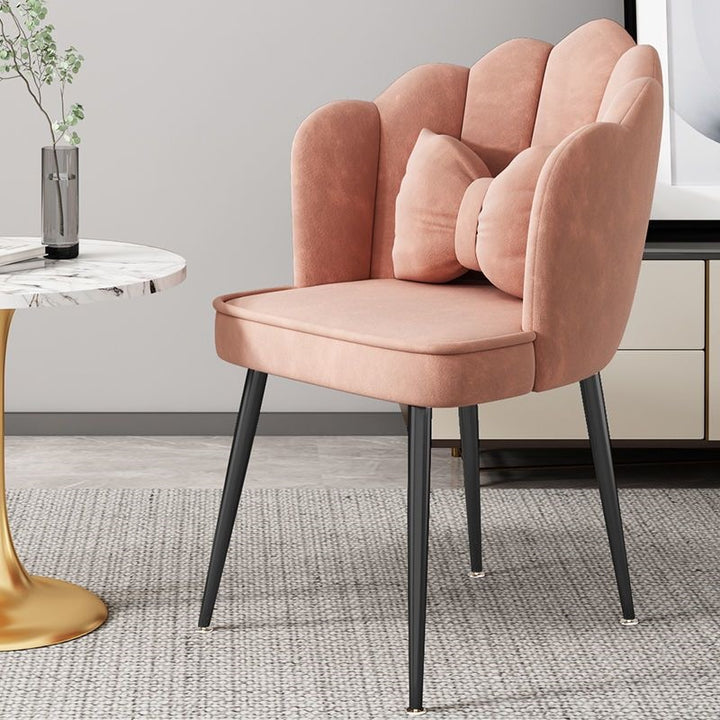 Modern Accent Chair with Gold Legs Bowlift