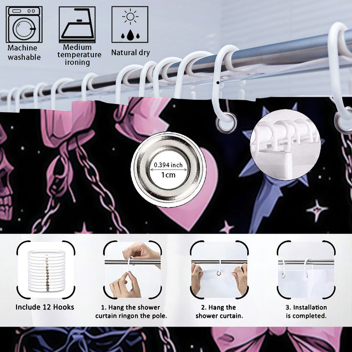 Artistic Skull and Floral Themed Bathroom Set Bowlift