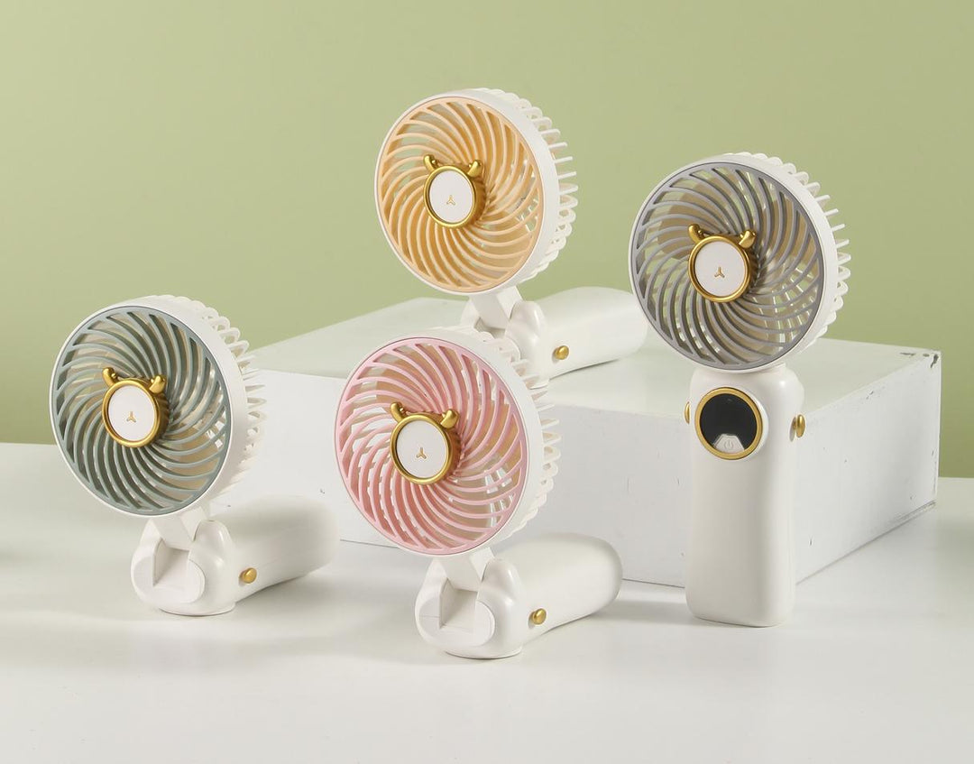 Unisex Portable Handheld Fan with Animal Designs Bowlift