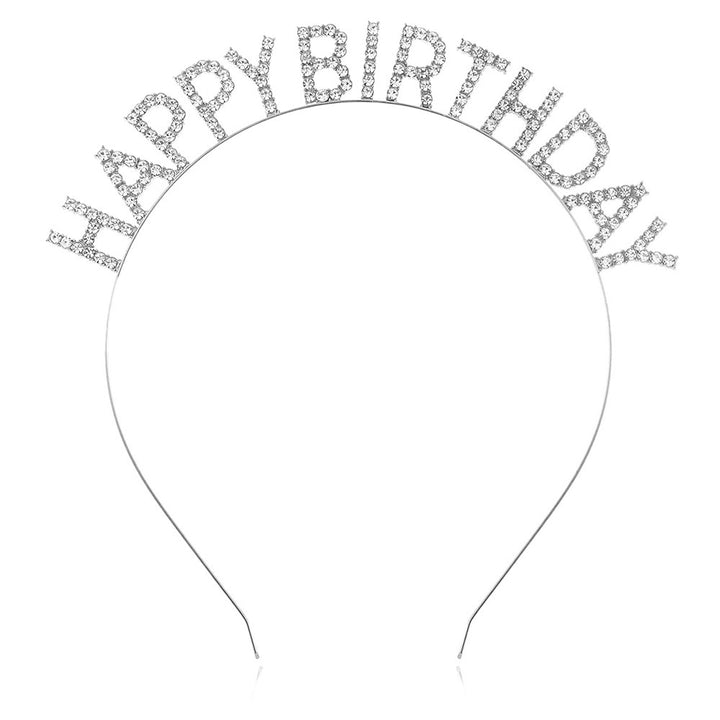 Ladies Glitter Headband with "Happy Birthday" Inscription Bowlift