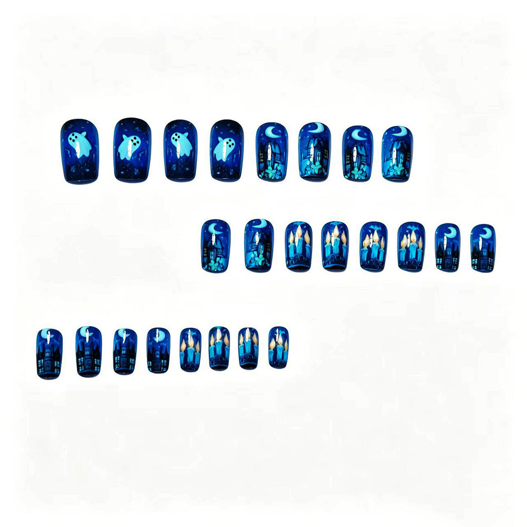 Creative art nails with festive Halloween design Bowlift