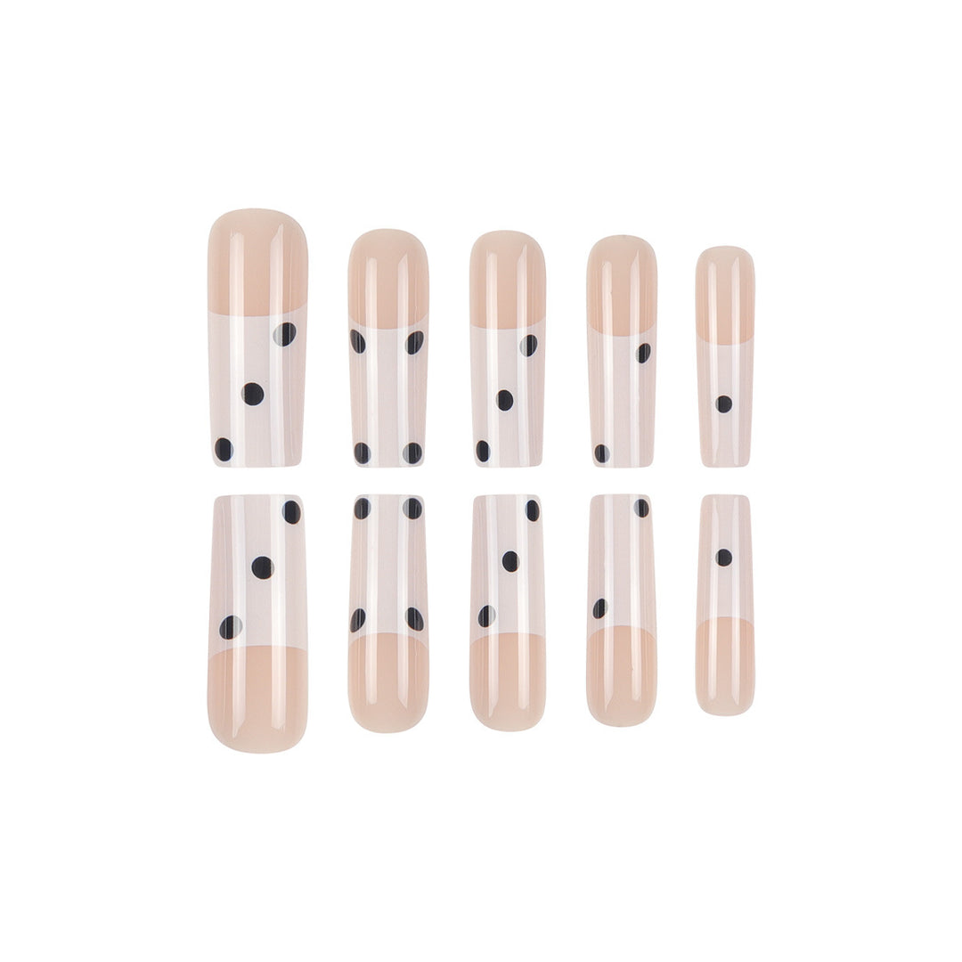 Chic Polka Dot Acrylic Press-On Nails Bowlift