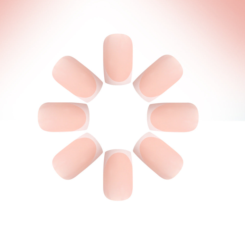 Elegant French Tip Press-On Nails Bowlift
