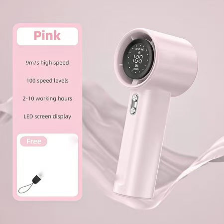 Unisex nan more compact bladeless hand fan with LED display, multi-stage control and battery operation Bowlift
