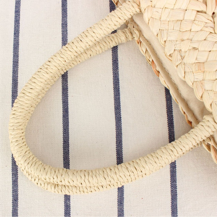 Braided Bast Tote Bag with Unusual Design Bowlift