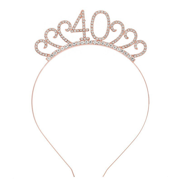 Ladies Crystal Tiara with Custom Designed Number Motif Bowlift