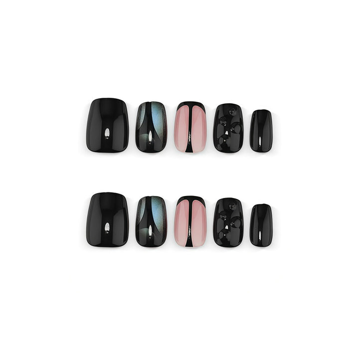 Artificial Nail Set with Elegant Geometric Designs Bowlift