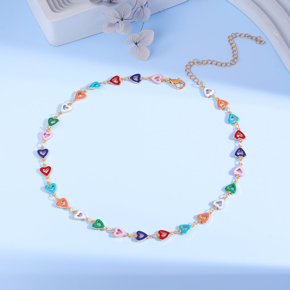Colorful Heart Charm Anklet Bowlift