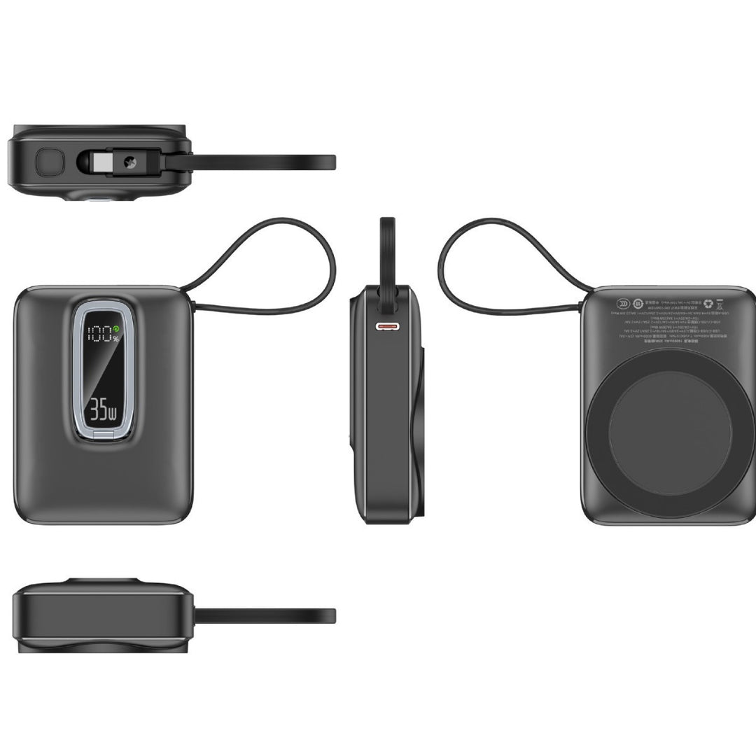 Portable Power Bank with Innovative Wireless Charging Function and Digital Charging Indicator Bowlift