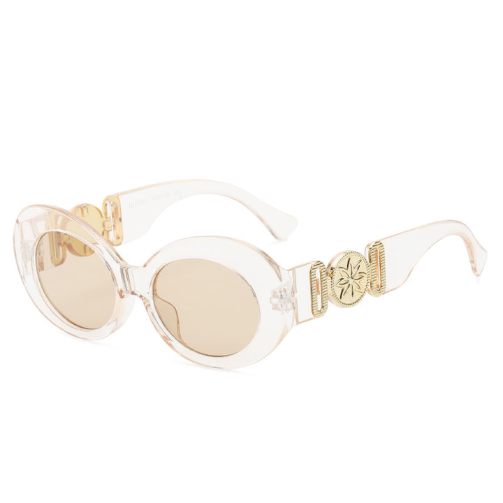 Ladies fashionable sunglasses with striking golden accents Bowlift