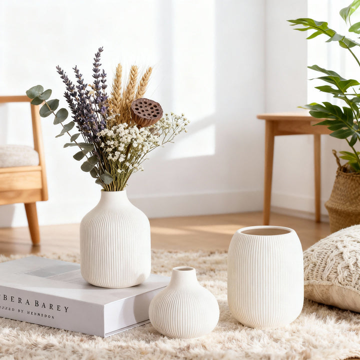 Elegant Ceramic Table Vase Set
