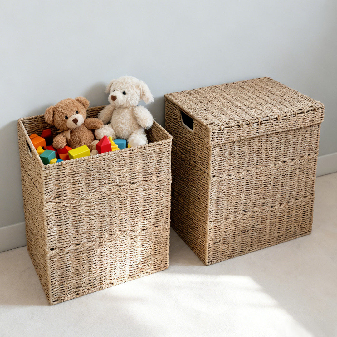 High-quality laundry basket with lid and handles Bowlift