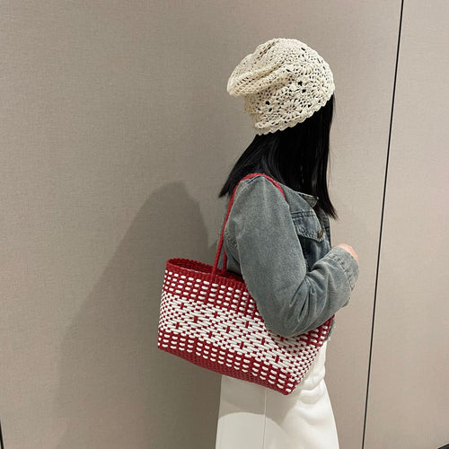 Stylish Woven Tote Bag Bowlift