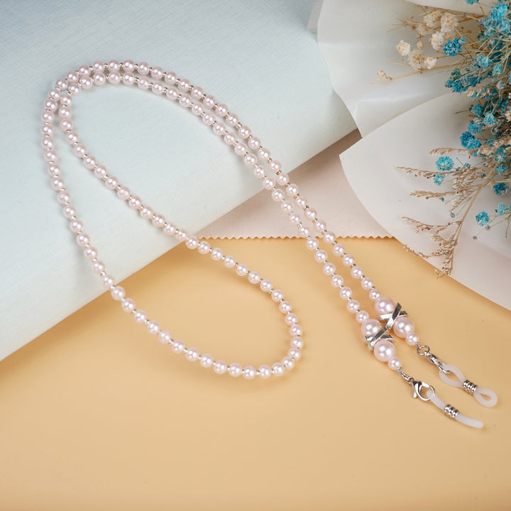 Elegant Faux Pearl Eyewear Chain Bowlift