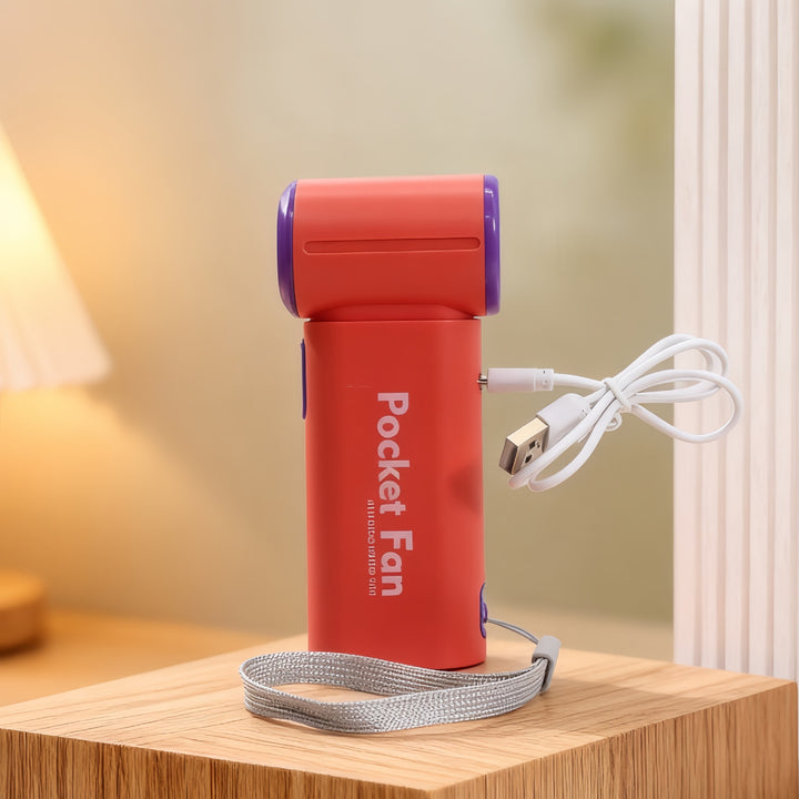 Ladies Portable Mini Fan with USB Charging Function and Lightweight Design Bowlift