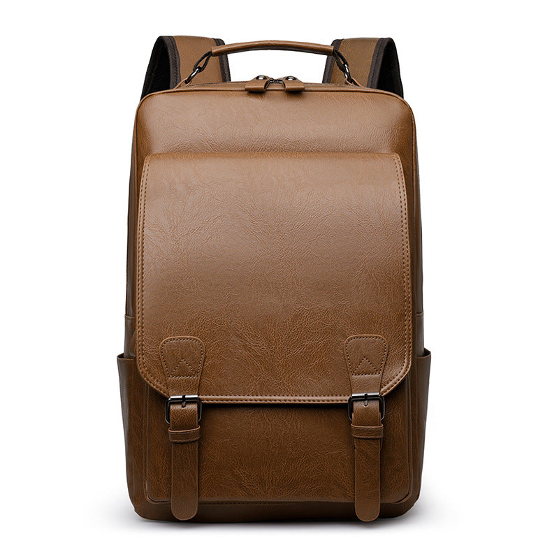 Leather Messenger Backpack