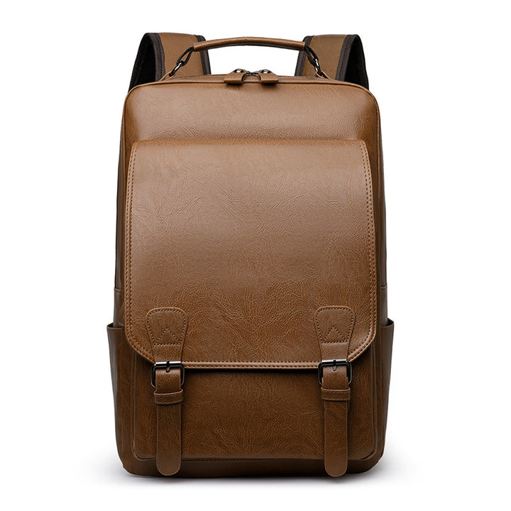 Leather Messenger Backpack