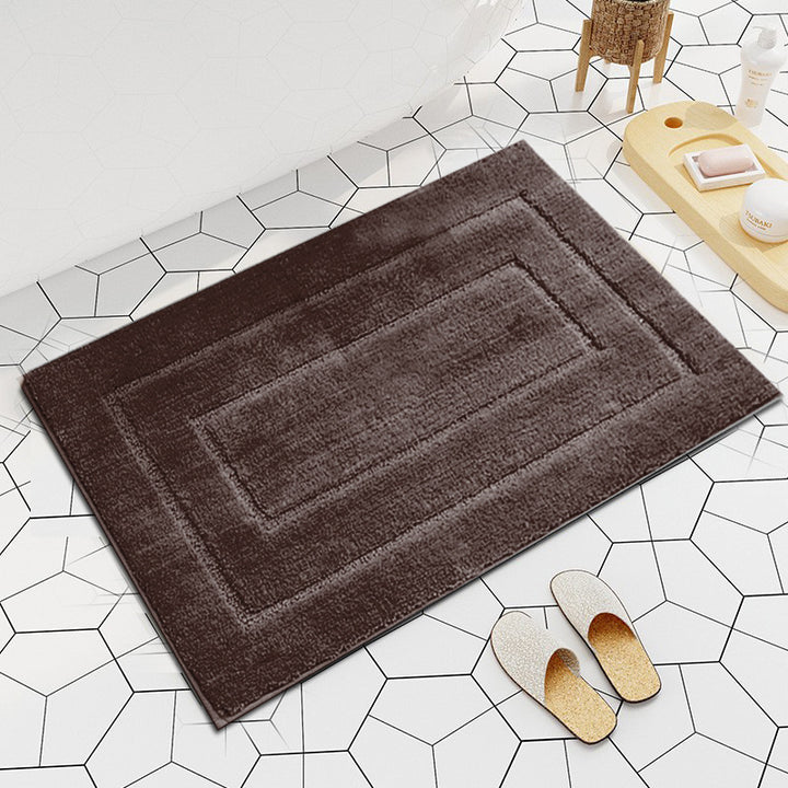 Plush Rectangular Bath Mat Set Bowlift