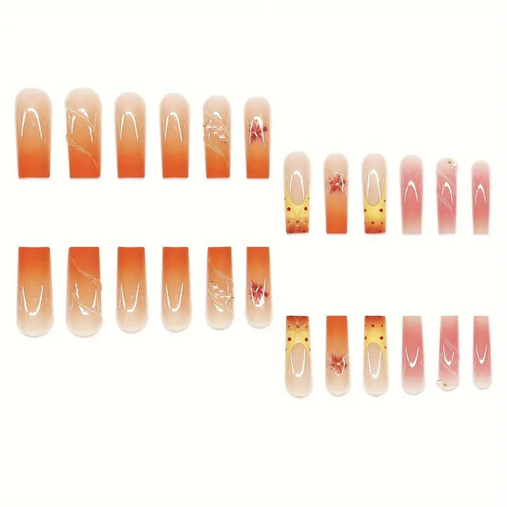 Artistic Floral Nail Enhancements Bowlift