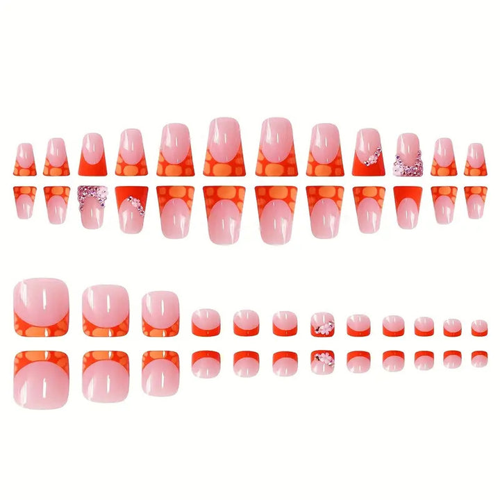 Artistic Floral-Inspired Press-On Nail Set Bowlift