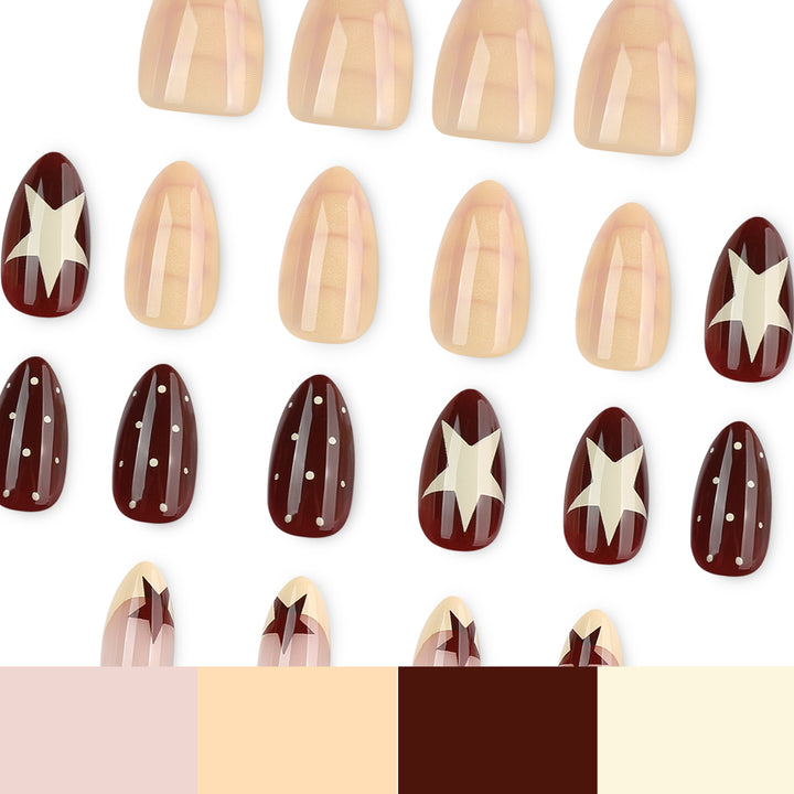 Artful nail art with geometric pattern and festive design Bowlift