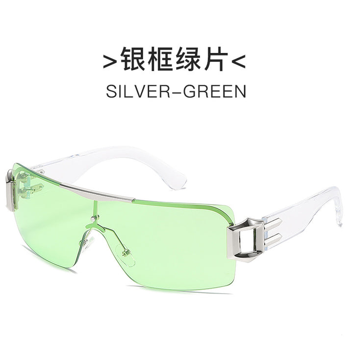 Women futuristic sunglasses with elegant transparent frame Bowlift