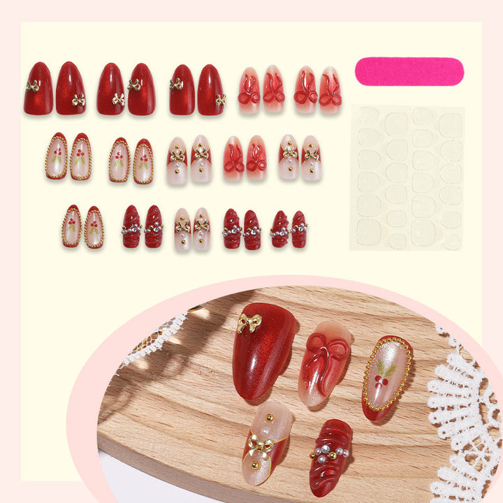 Nail art set with glamorous bows and sparkling details Bowlift