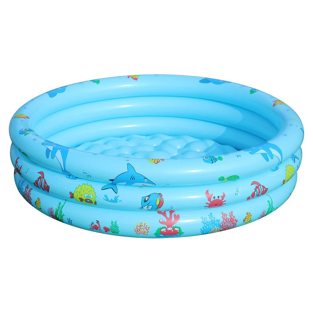 Women's Inflatable Children's Swimming Pool with Fun Sea Motifs Bowlift