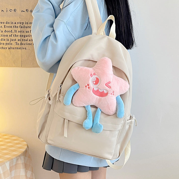 Plush backpack with playful star motif Bowlift