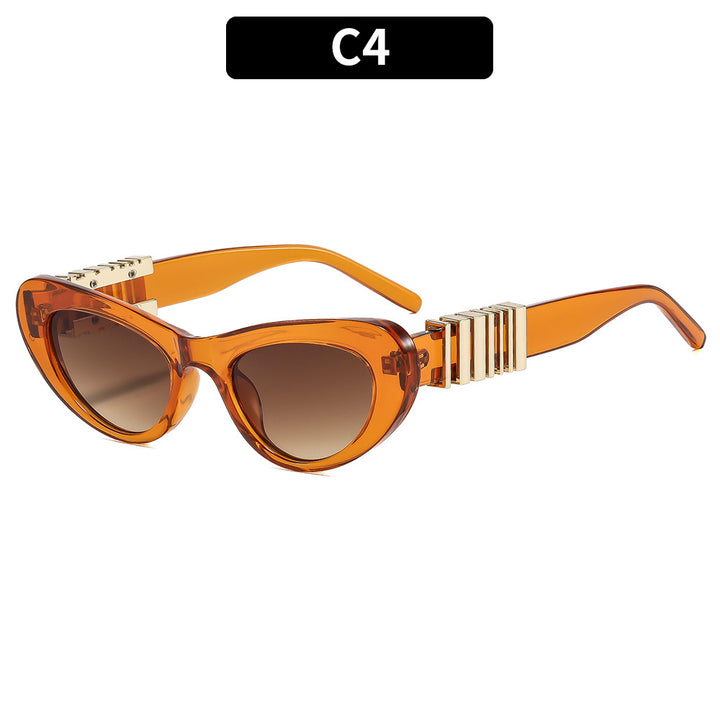 Women's Designer Sunglasses with Luxurious Metal Frame and Stylish Decorations Bowlift