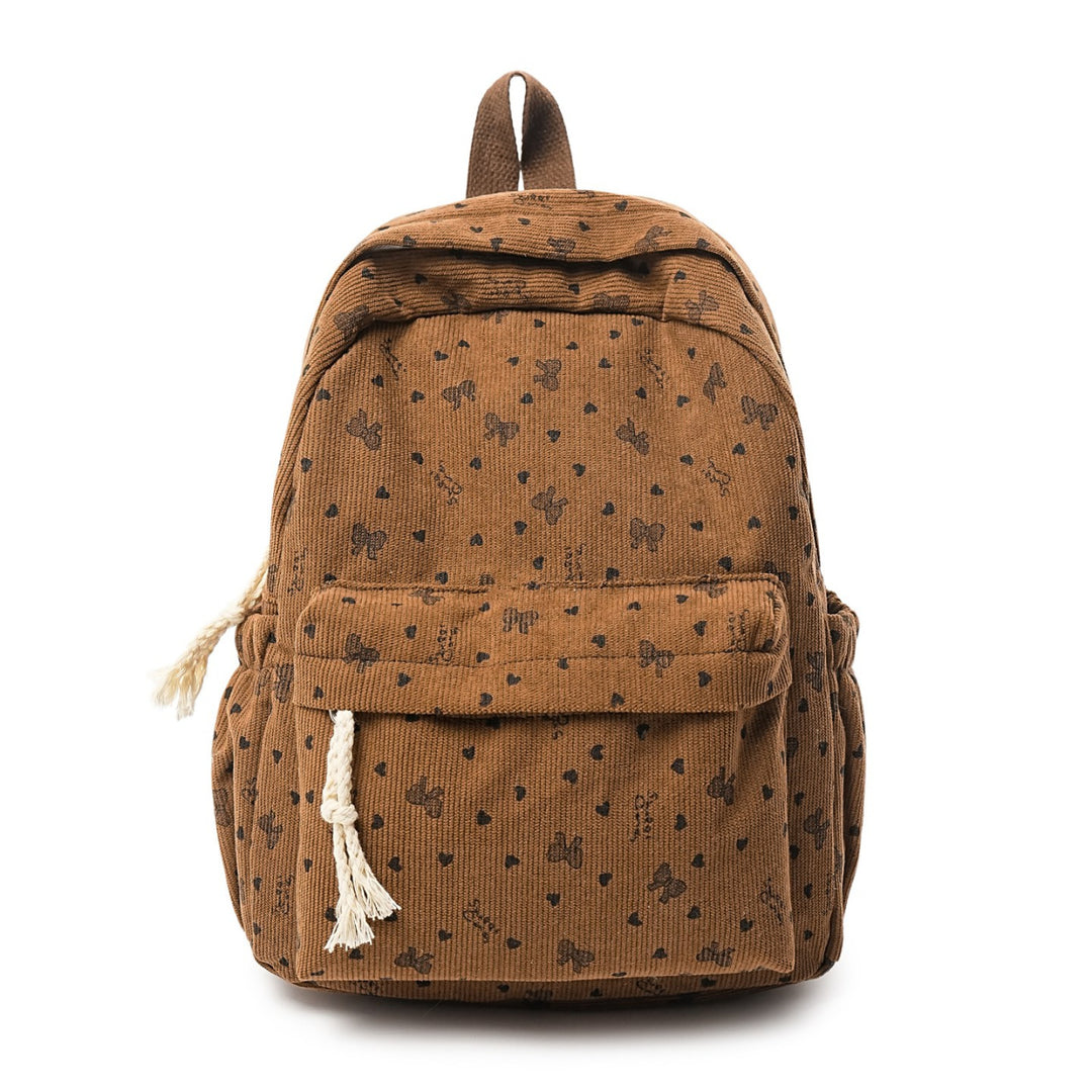 Textured Corduroy Everyday Backpack Bowlift