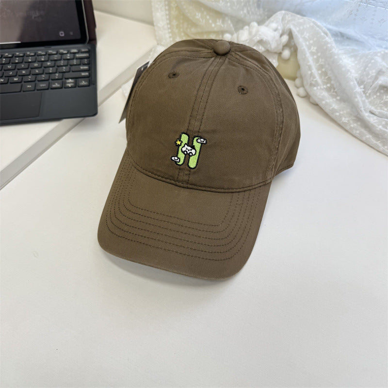 Women's Casual Embroidered Baseball Cap Bowlift