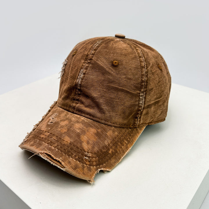 Men's Distressed Denim Baseball Hat Bowlift