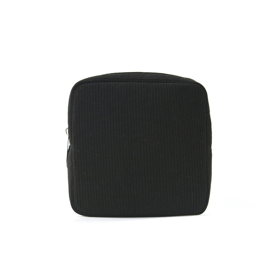 Cosmetic storage bag with structured surface Bowlift