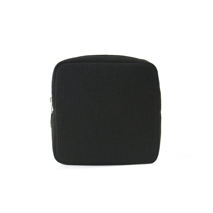 Cosmetic storage bag with structured surface Bowlift